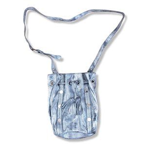 Nine West Silver Crocodile Print Shoulder Bag
